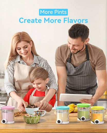 Creami Swirl Containers - Compatible Pints & Lids for Ninja CREAMi NC700 Series | Food-Grade, Dishwasher Safe, 4 Pack