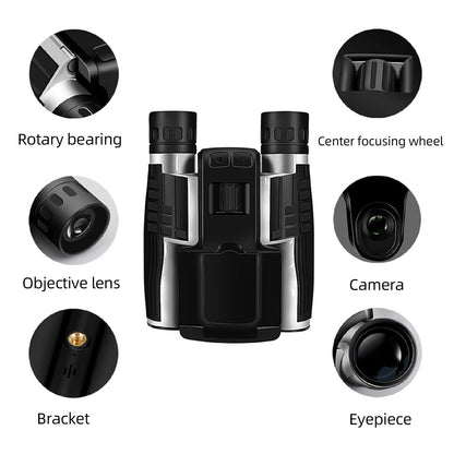 Digital Binoculars with 48MP Camera 2.5K Videos,12x32 Binoculars,Binoculars for Adults High Powered,2.4 Color Display 12x Optical Zoom 8X Digital Zoom Ideal for Concerts,Bird