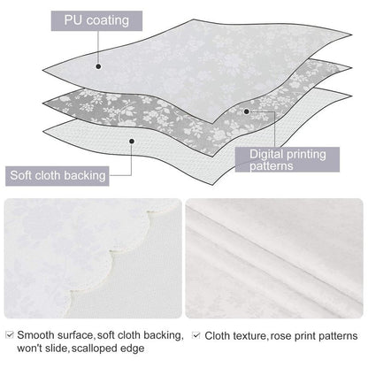 Smiry Rectangle Table Cloth, Waterproof Heavy Duty Vinyl Tablecloths, Wipeable Washable Table Cover for Kitchen and Dining Room (White, 70" X 120")