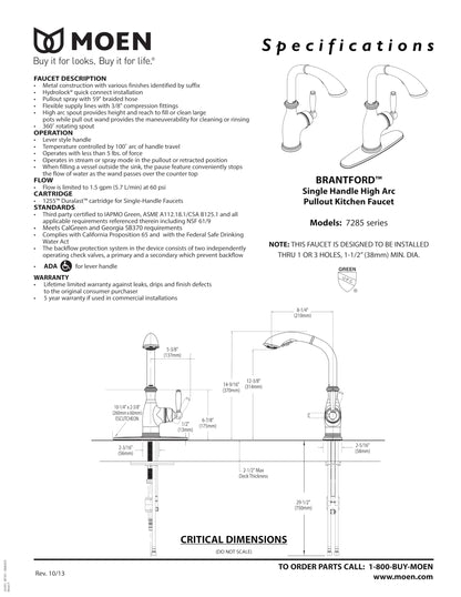 Moen Freestanding Tub Filler Single Riser Floor Mount Bracket & Water Valve Joist Mounting Kit, TS50100