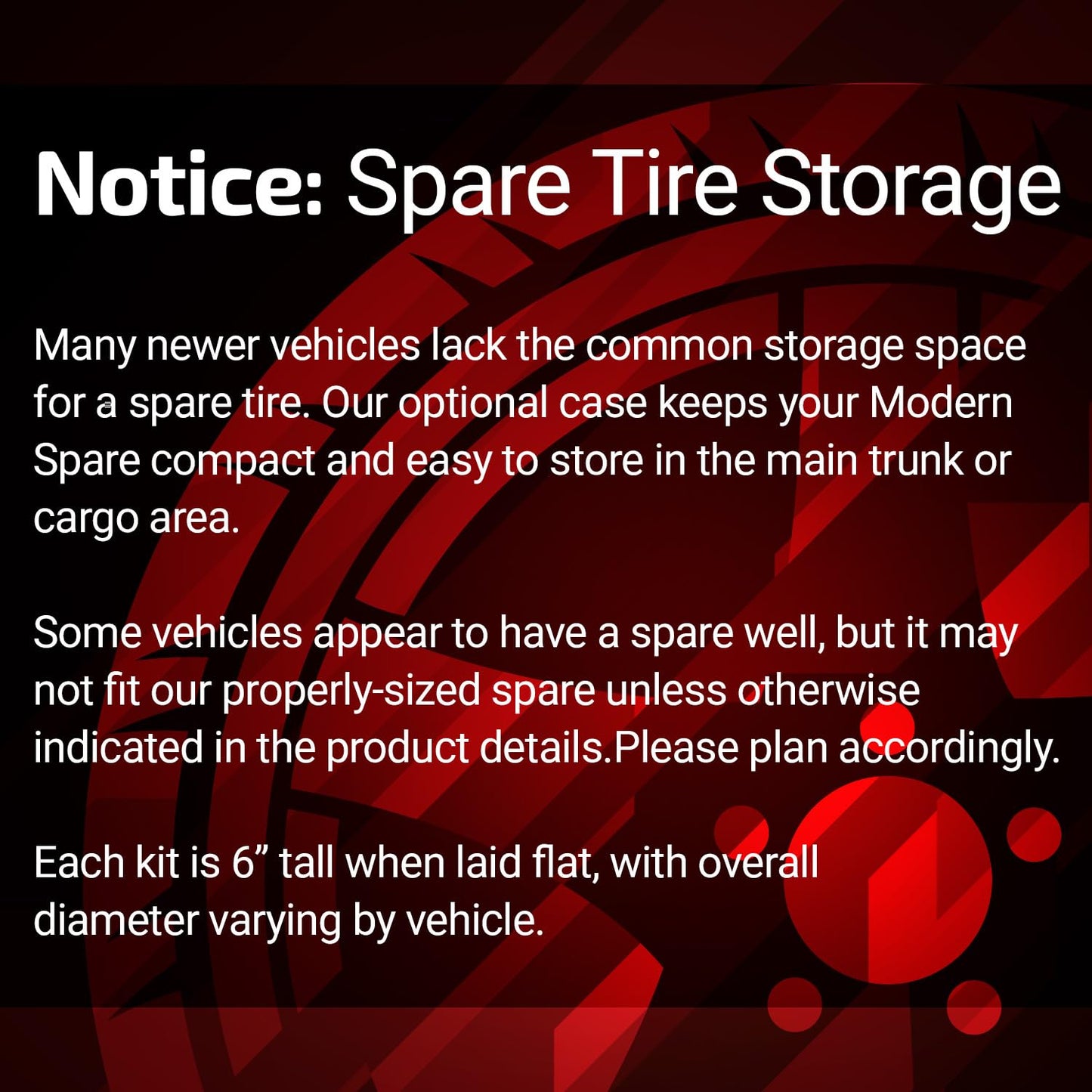 Modern Spare Complete Compact Spare Tire Kit - Fits 2016-2026 Chrysler Pacifica