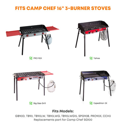 Stanbroil Fry Griddle for Camp Chef Stove, 16 in. x 37 in. Stainless Steel Flat Top Griddle, 3 Burner 16" Cooking Accessories for Camp Chef Tahoe, Expedition 3X, PRO90X