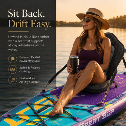 11'6'' Inflatable Stand Up Paddle Board for Adults, Non Slip Deck Blow Up Paddle Board for Fishing Yoga, Paddleboards with SUP Accessories, Fins, Leash, Air Pump, Seat, Backpack