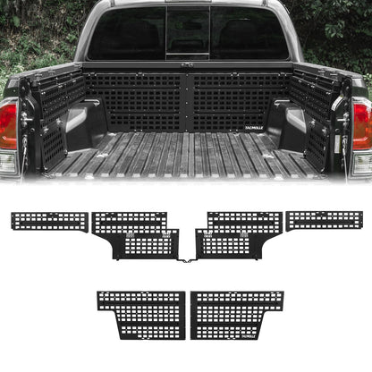 TACMOLLE Truck Bed MOLLE Panel – Truck Bed Organizer for Toyota Tacoma Accessories, Rigid MOLLE Panel Compatible with Toyota Tacoma 2005–2023, 3-Piece