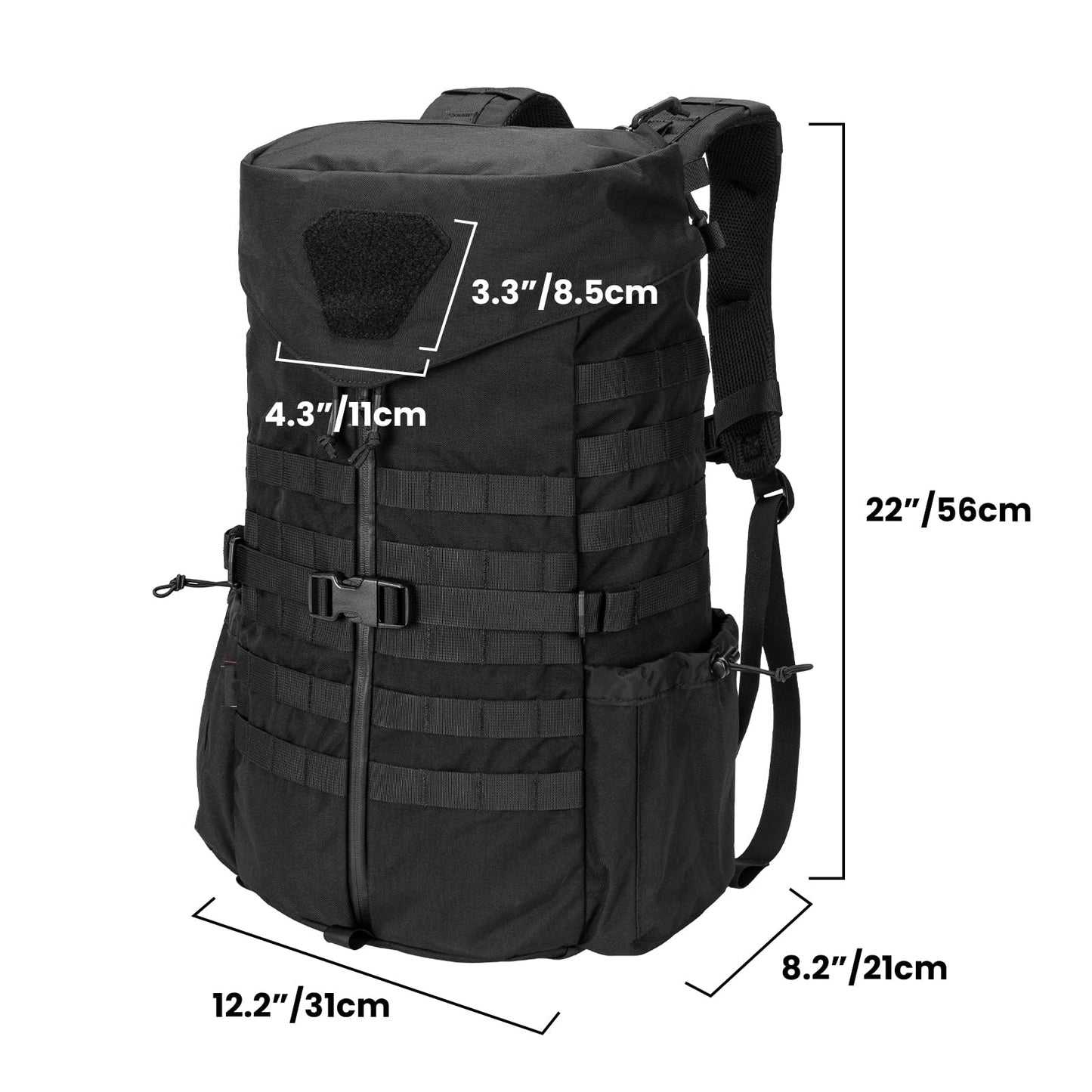 EXCELLENT ELITE SPANKER Tactical Military Backpack 35L Camping Hiking Backpack for Men and Women for Outdoor Hiking, Trekking, and Travel(Black)