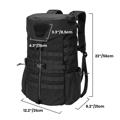 EXCELLENT ELITE SPANKER Tactical Military Backpack 35L Camping Hiking Backpack for Men and Women for Outdoor Hiking, Trekking, and Travel(Black)