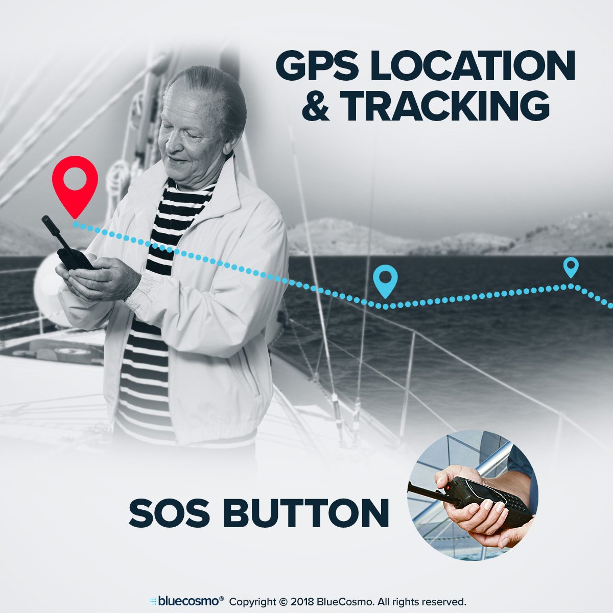 BlueCosmo Iridium Extreme Satellite Phone & Monthly Service Plan SIM Card - Voice, SMS Text Messaging, GPS Tracking, Emergency SOS - Online Activation - 24/7