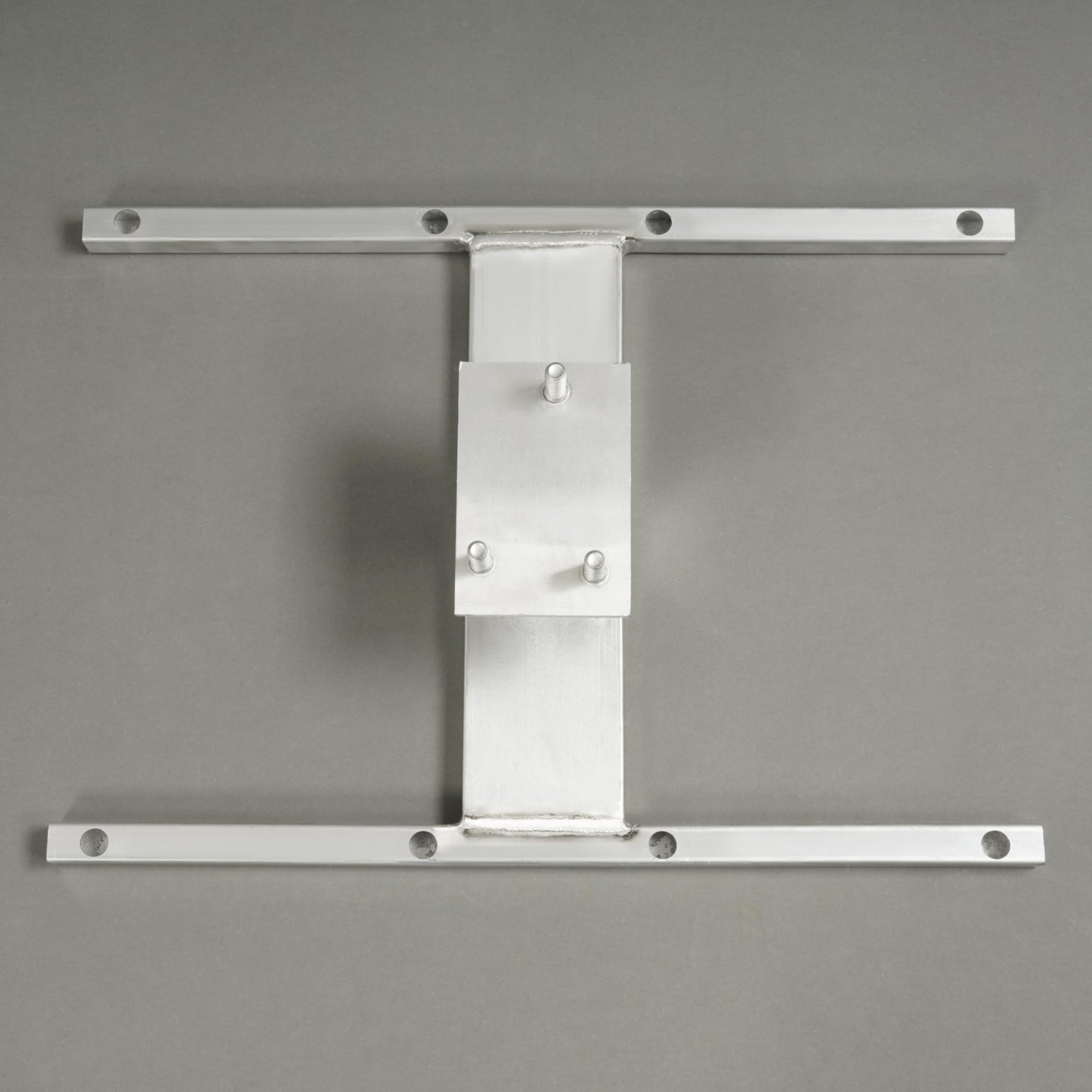 ALMULOO H-Mount Spare Tire Carrier Compatible with Standard 5 on 4.5" Common Trailer Wheel Bolt Pattern Silvery Aluminium