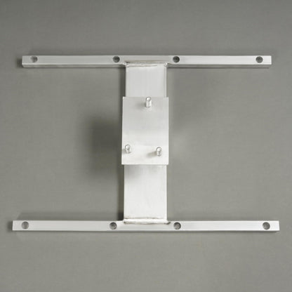 ALMULOO H-Mount Spare Tire Carrier Compatible with Standard 5 on 4.5" Common Trailer Wheel Bolt Pattern Silvery Aluminium