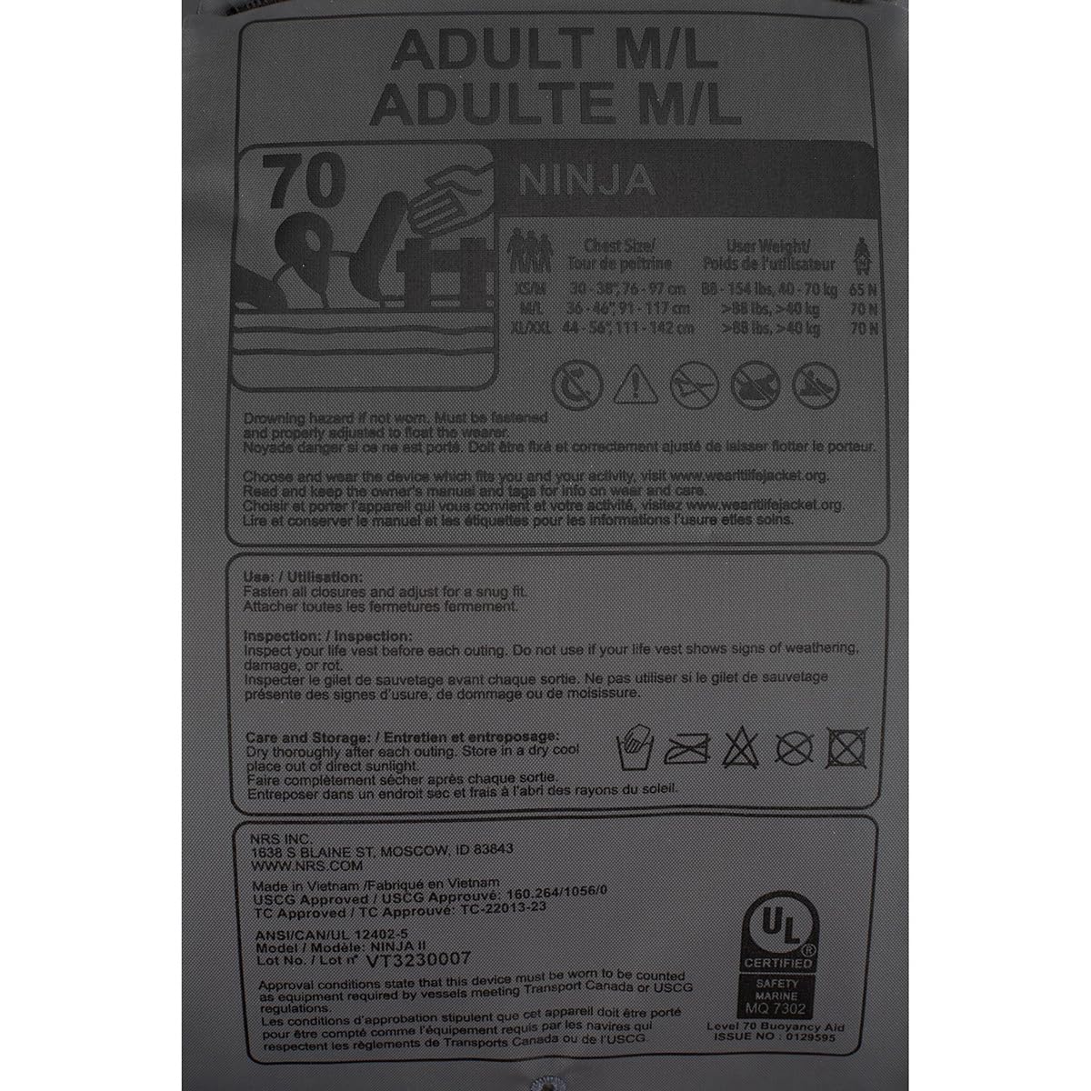 NRS Ninja Lifejacket (PFD)