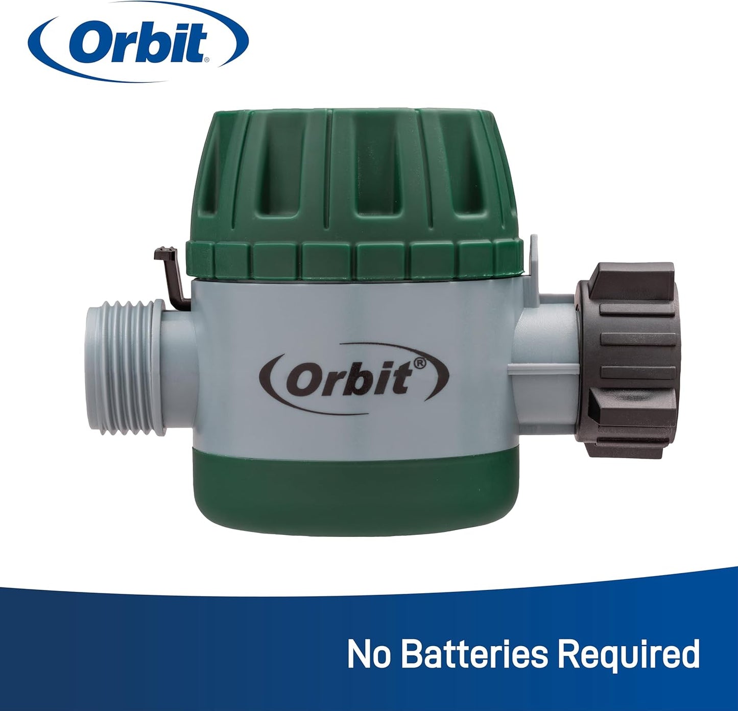 Orbit Mechanical Water Timer - Adjustable Irrigation Shutoff for Lawn & Garden - Battery-Free Design & Easy Grip Dial