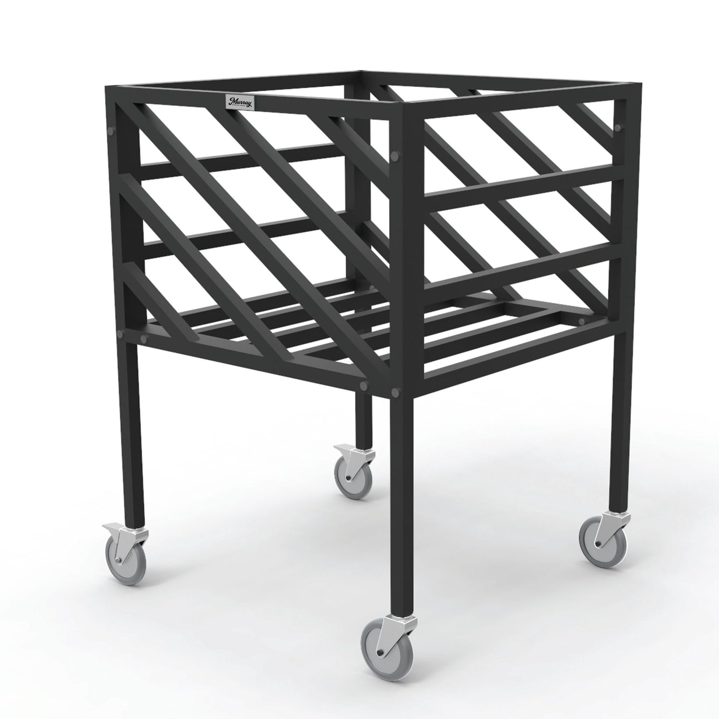Murray Sporting Goods Premium Portable Volleyball Cart | Black Volleyball Metal Storage Cart with Wheels