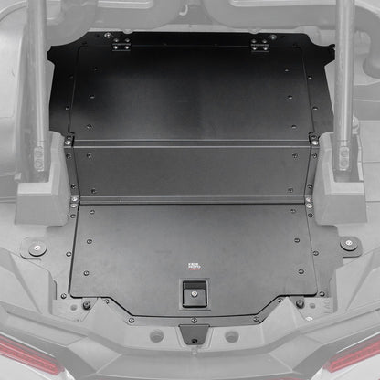 KEMIMOTO UTV Trunk Bed Enclosure,Tonneau Cover Cargo Bed Cover Compatible with Polaris RZR 1000 2014-2023, Aluminum, Hands-Free Design