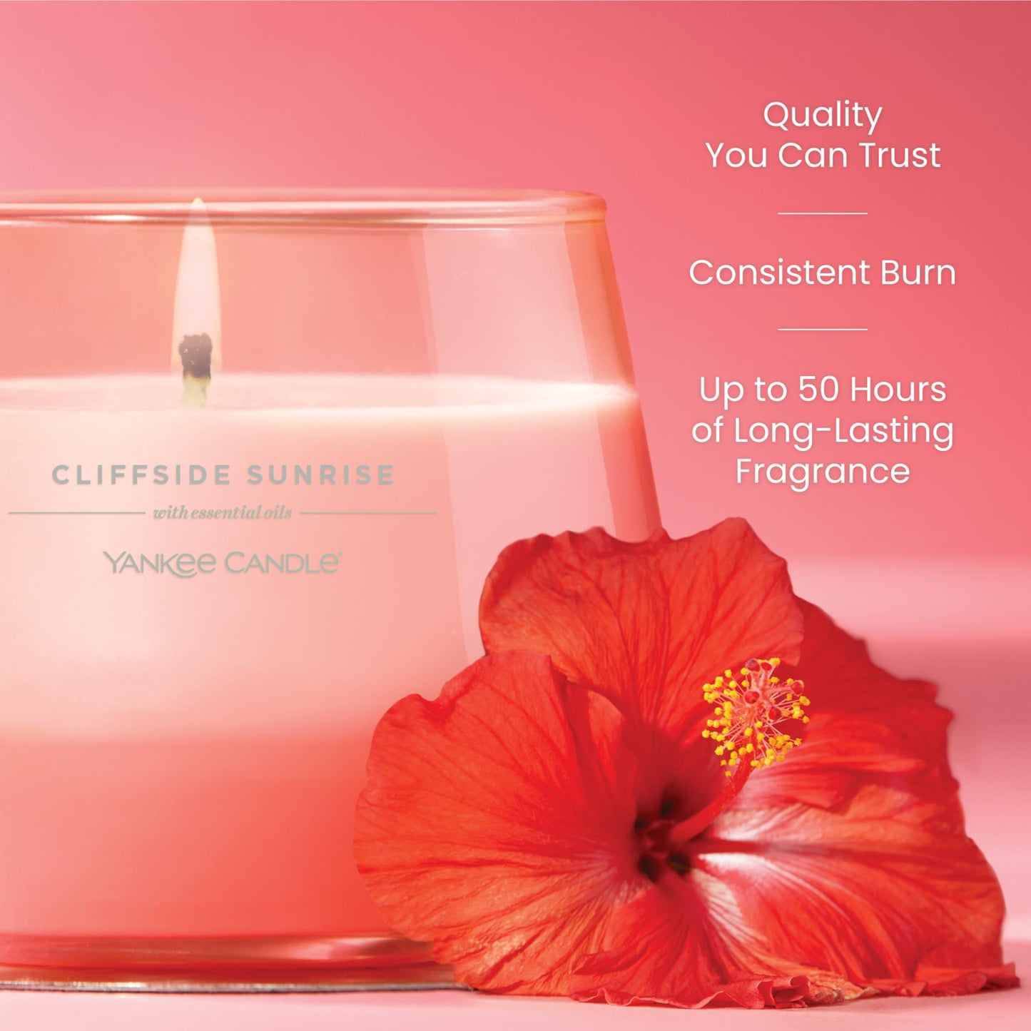 Yankee Candle Studio Scented Candle with up to 50 Hour Burn Time, Premium Plant Wax Blend for Consistent Burn, 10 oz Jar Candle with Room Filling Fragrance, Cliffside Sunrise (Pack of 1)