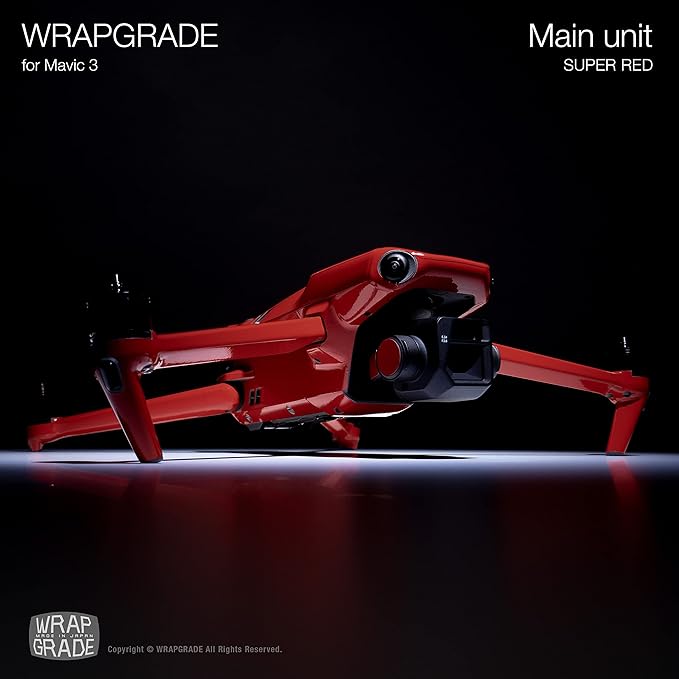 WRAPGRADE Skin Compatible with DJI Mavic 3 Pro (Super RED)