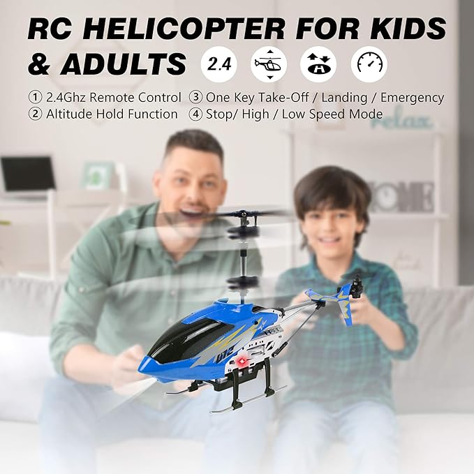 Cheerwing U12 Remote Control Helicopter with Altitude Hold Mini RC Helicopter for Adults Kids One Key take Off/Landing and 2 Batteries