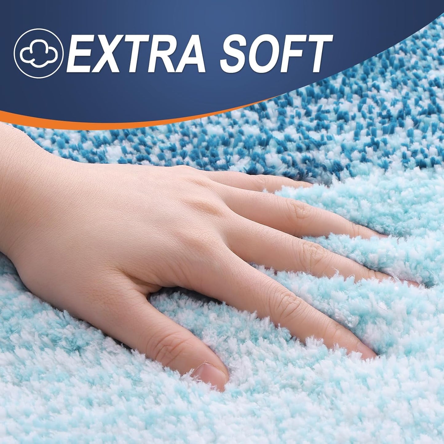 OLANLY Bathroom Rugs - Extra Soft Microfiber Mat with Rubber Backing | Quick Dry, Washable, 30x20, Peacock Blue