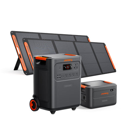 Jackery HomePower 3600 Plus Portable Power Station and Extra Battery with 2x 200W, 3600W AC Output, 7168Wh LFP Solar Generator, Expandable up to 21kWh, Essential Home Backup for Home Use, Emergencies