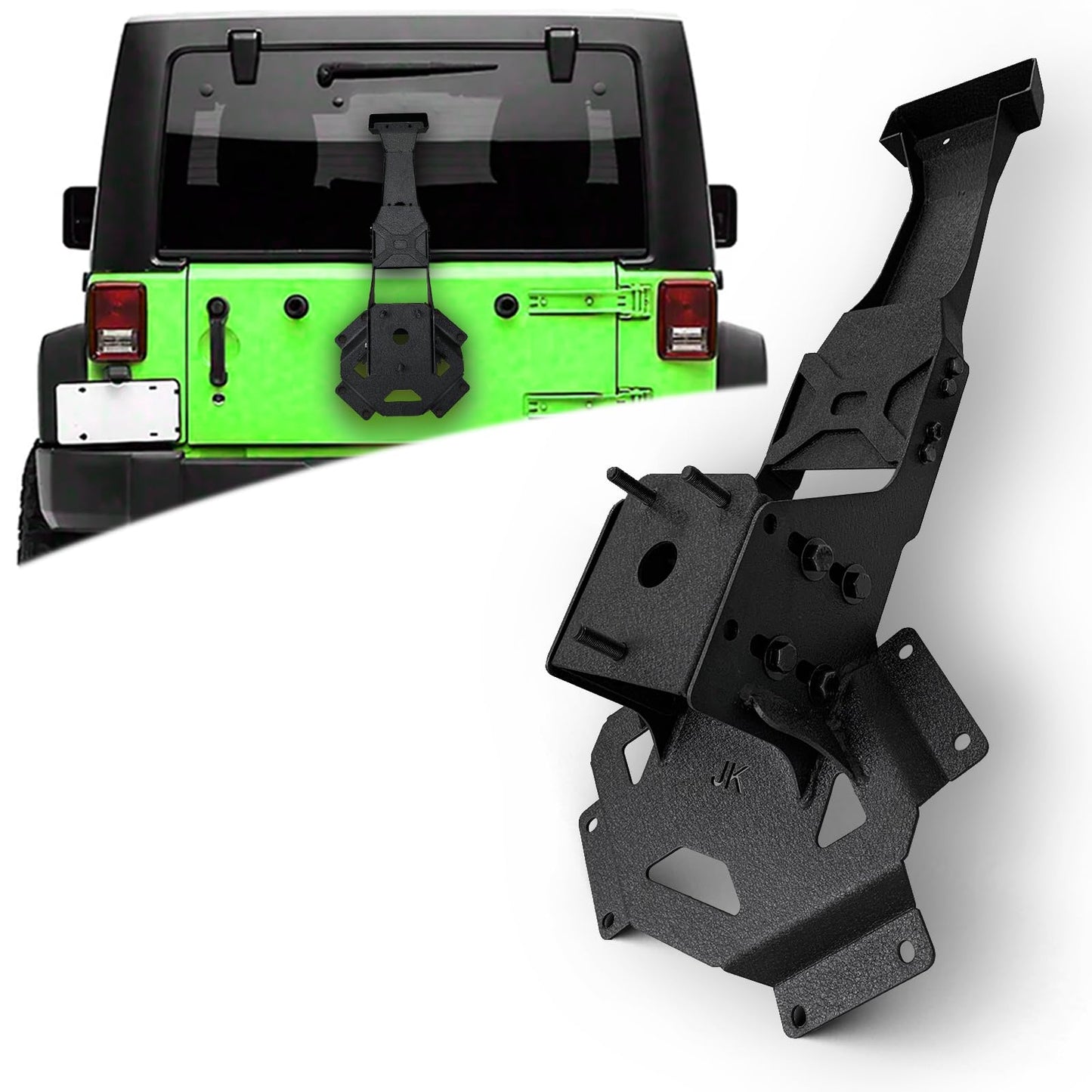 PRYNTO Spare Tire Carrier for Wrangler JK JKU 2007-2018, Heavy Duty, Fits up to 37 Inch Tires, Black
