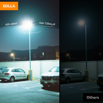 SOLLA 600W LED Flood Light Outdoor, 60000LM Super Bright Stadium Light, IP66 Waterproof 6000K Daylight, 3 Heads Adjustable Outdoor Floodlights for Backyard, Parking Lot,Stadium, Field(2 Pack)