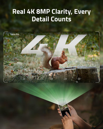 CAMOVUE True 4K 4G LTE Cellular Hunting Camera Outdoor+Battery Pack+64G SD Card, 0.2s Trigger Speed, Game or Trail Camera with GPS, Non-Glow IR Night Vision, SIM Card, Motion Capture, Talon Pro Kit