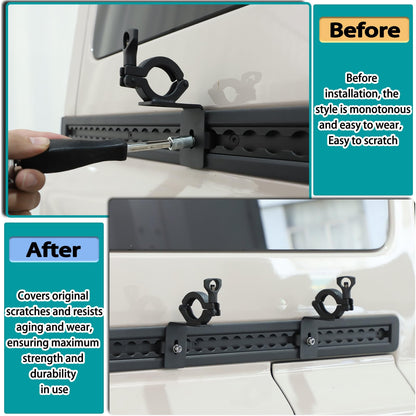 Hudiriy Car Body Side Expansion Rails Shovel Mounts Compatible with Ineos Grenadier 2020 -2025， 2 Pcs Shovel Holder Modular Quick Release Axe Holder Mount Kit External Accessories