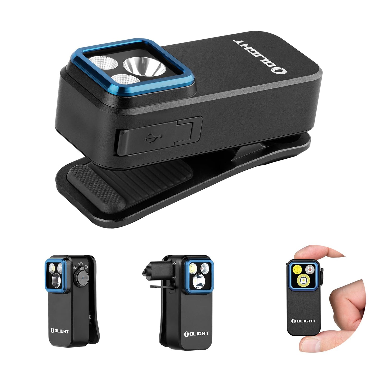 OLIGHT Perun 2 Mini Headlamp 1100 Lumens LED Head Flashlight Bundle Oclip Pro EDC Flashlight Clip-on Light