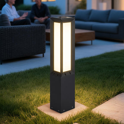 VZVI 31.5" Solar Pathway Light, 3000K LED Bollard Lights Outdoor, IP65 Waterproof Path Lights, Patio Solar Lanterns, Modern Solar Floor Lamp, Landscape Lighting for Commercial Driveway Walkway Lawn