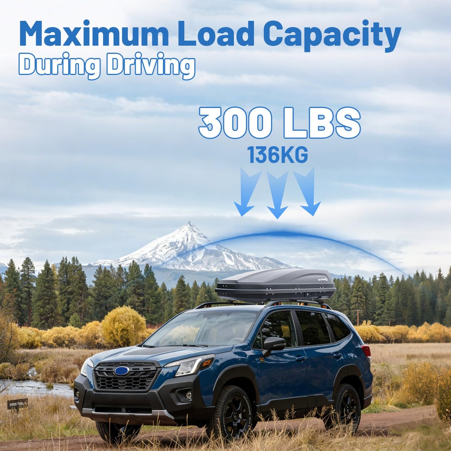 Roof Rack Cross Bars Compatible with Subaru Forester Wilderness 2022-2026, 300 LBS Anti-Theft Lockable Roof Rack Cross Bars with Folding Hooks, Aluminum Cargo Racks for Kayak, Luggage, Bike, Snowboard