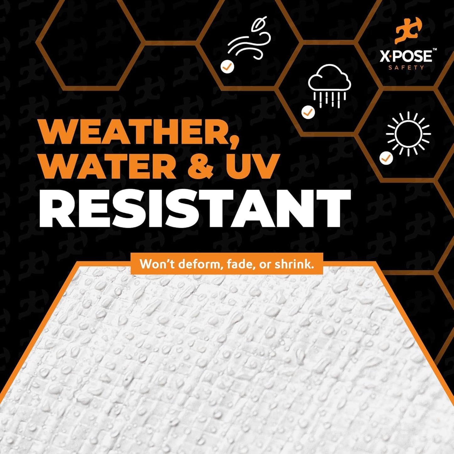 Heavy Duty White Poly Tarp 7' X 40' (2-Pack) - Multipurpose Protective Cover - Durable, Waterproof, Weather Proof, Rip and Tear Resistant - Extra Thick 12 Mil Polyethylene - by Xpose Safety