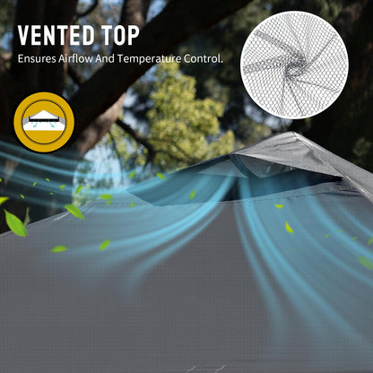 CROWN SHADES 10x10 Pop Up Canopy - Beach Tent with CenterLok One Push Setup - Easy Outdoor Sun Shade Shelter for Events, Parties - Gazebo with STO-N-Go Cover Bag, Silver Coated Top, Grid Grey