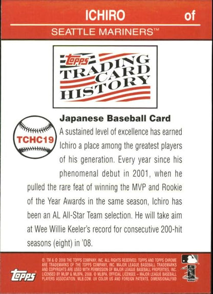 2008 Topps Chrome Trading Card History #TCHC19 Ichiro Suzuki -