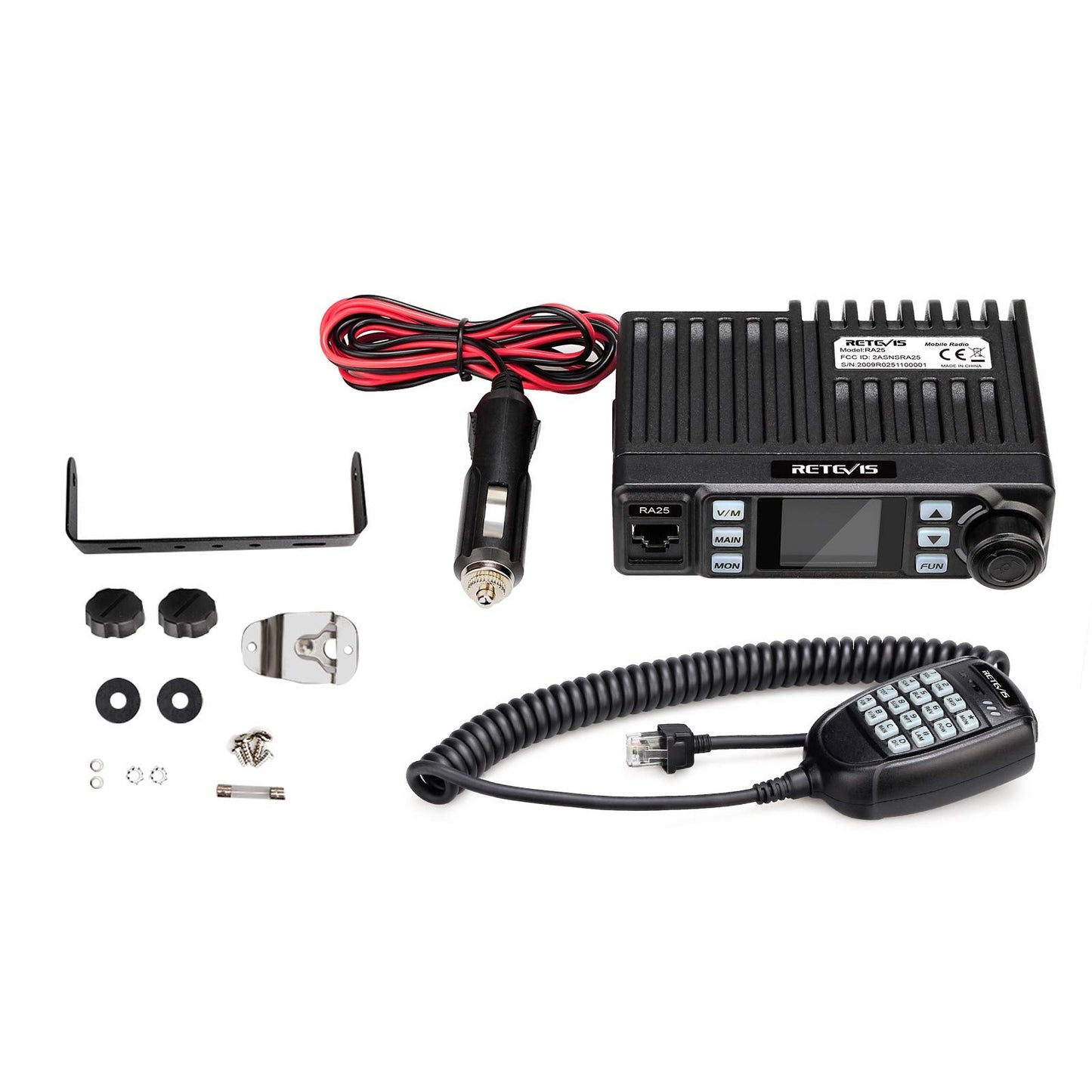 Retevis RA25 GMRS Mobile Radio, Long Range GMRS Radio Mobile Transceiver, 8 Repeater Channel Base Station, Emergency Alarm FM Radio, Mobile Two Way Radio for Farm Overlanding