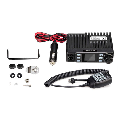 Retevis RA25 GMRS Mobile Radio, Long Range GMRS Radio Mobile Transceiver, 8 Repeater Channel Base Station, Emergency Alarm FM Radio, Mobile Two Way Radio for Farm Overlanding