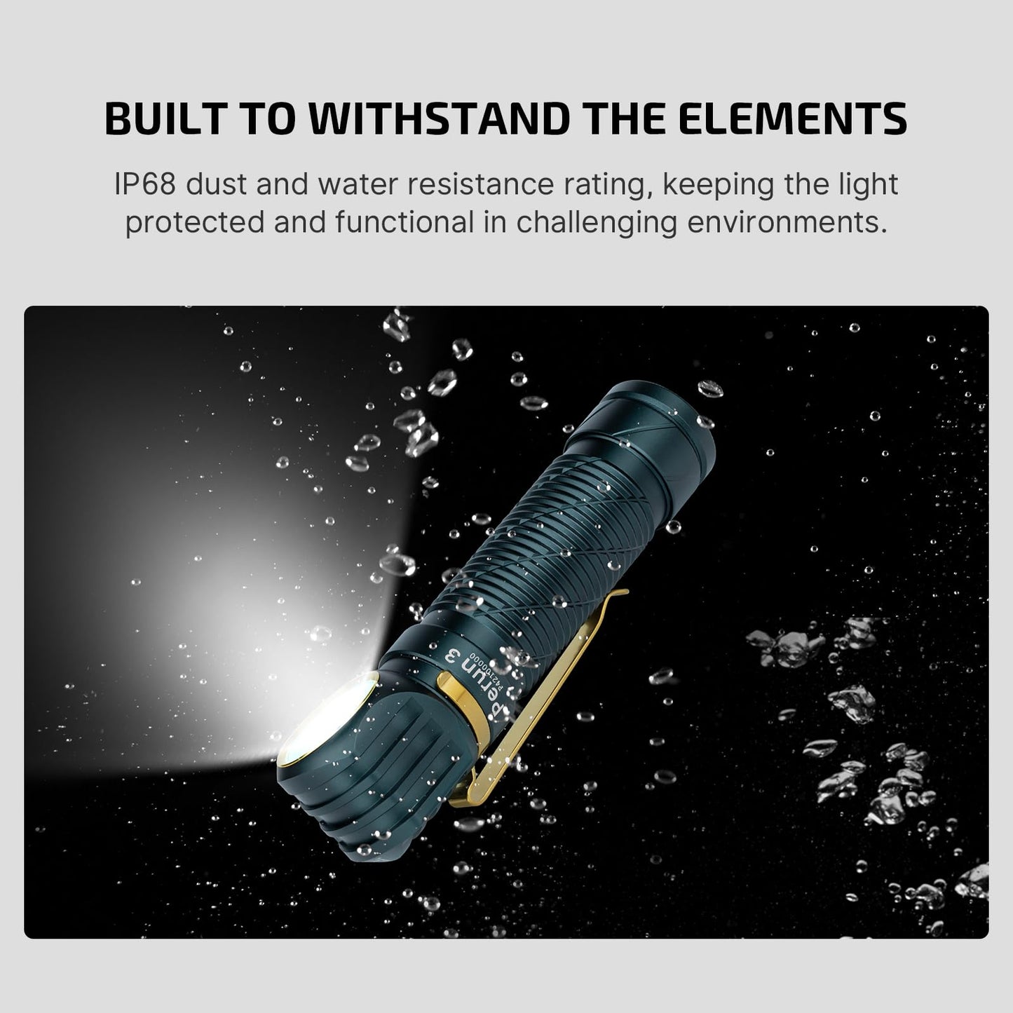 OLIGHT Perun 3 Rechargeable Headlamp Flashlight, 3000 Lumens LED Headlight with Red Light, Waterproof Head Lamp with Headband for Outdoor Camping, Hiking, Working (Dream Blue)
