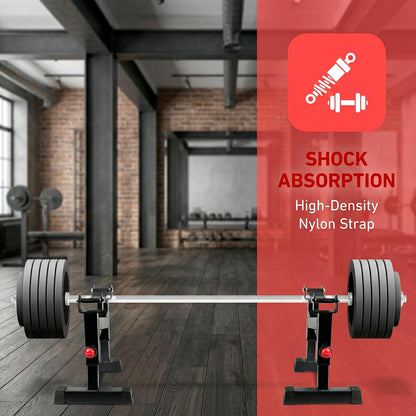 UBCTECH Deadlift Jack Barbell Stand - Heavy Duty Barbell Jack Deadlift - Adjustable Deadlift Platform for Home Gym Weightlifting Easily Load 880 Lbs