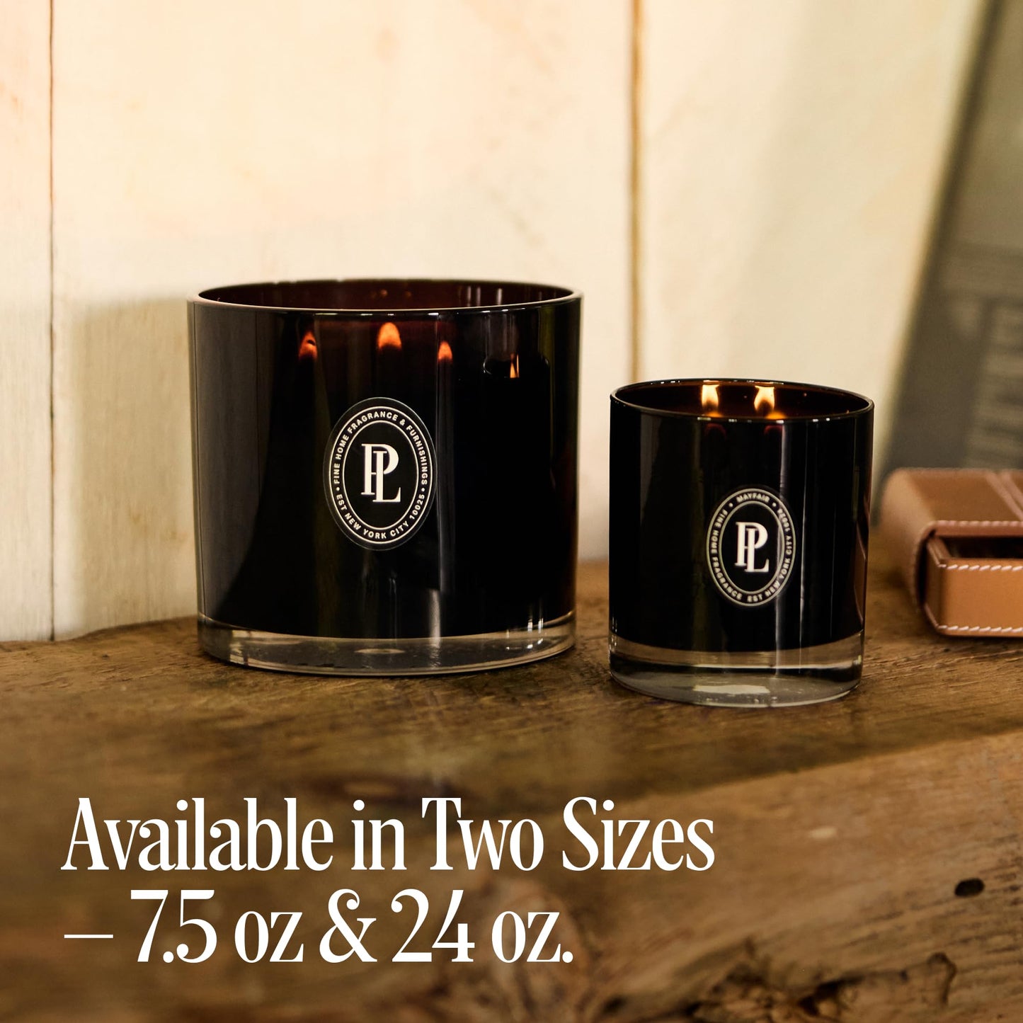 Preston Lane Luxury 2-Wick Scented Candle, Highrise, 7.5 oz Hand-Poured in USA | Long Burn Time (20-30 Hrs), Vegan Soy Wax Blend, Decorative Glass Vessel, Fine Italian Fragrance