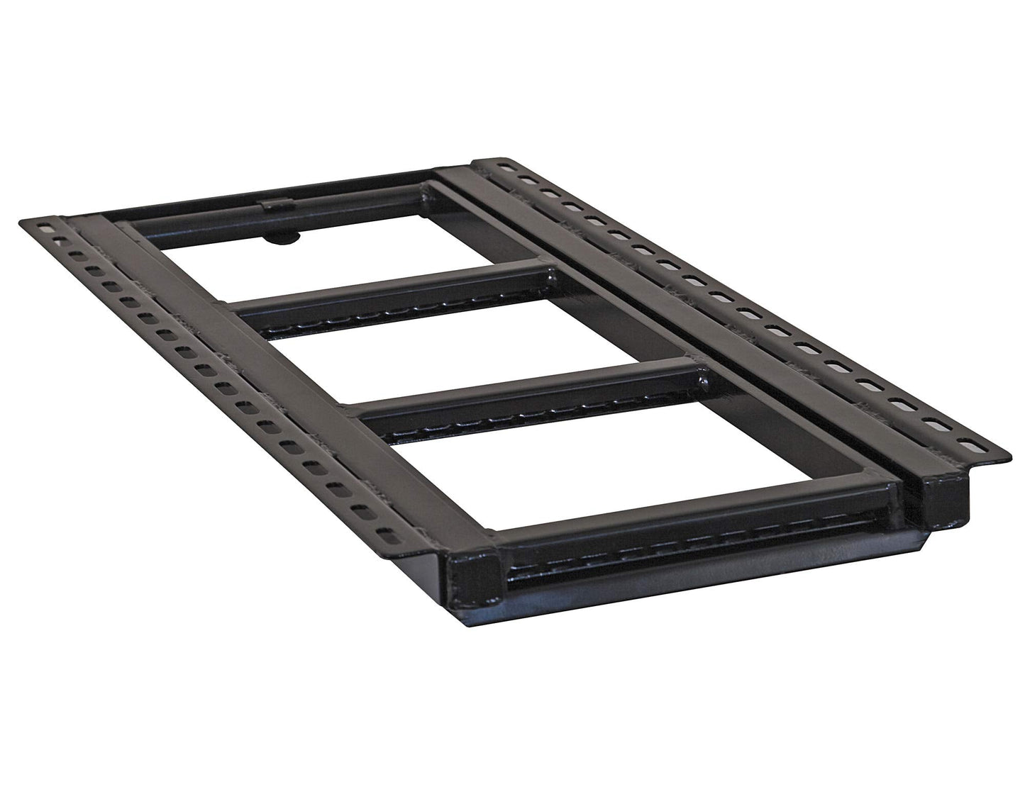 Buyers Products 5233000 Black 3 Rung Retractable Truck Step, Heavy Duty Non Slip Truck Bed Ladder Step for Trucks, Trailers, Semis, Powder Coated Steel, Slide In Storage, Bolt On or Weld On Install