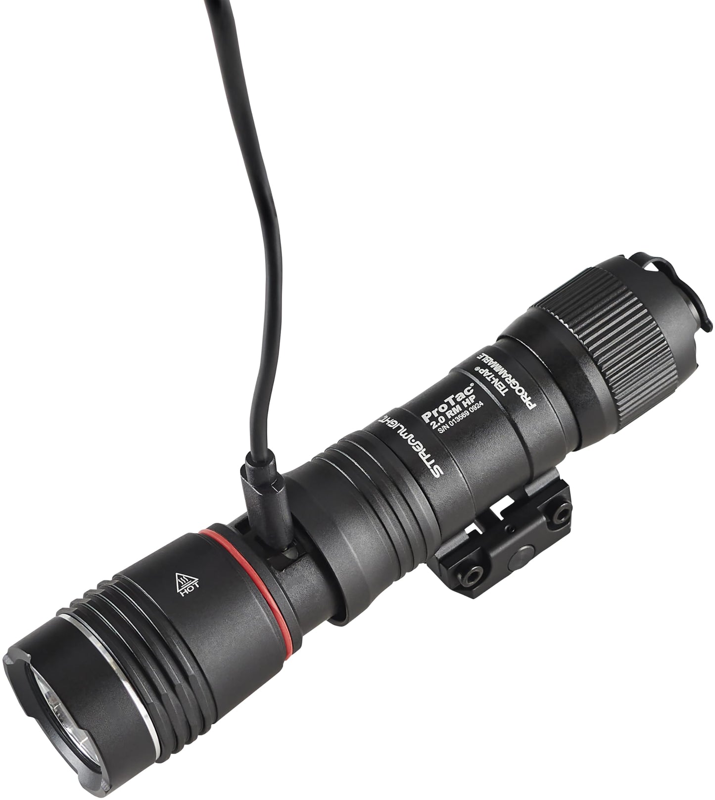 Streamlight 89013 ProTac 2.0 Rail-Mount HP 2000-Lumen 85,000-Candela USB Rechargeable Tactical Flashlight with MLOK Mount and Rechargeable Battery, Black