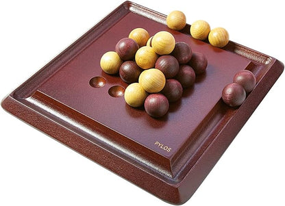 Pylos | Wooden Abstract Strategy Board Game for Kids and Adults | Compete to Stack The Final Ball on The 3D Puzzle Pyramid | Award-Winning Family Game Night Favorite | Ages 8+ | 2 Players | 15 Min
