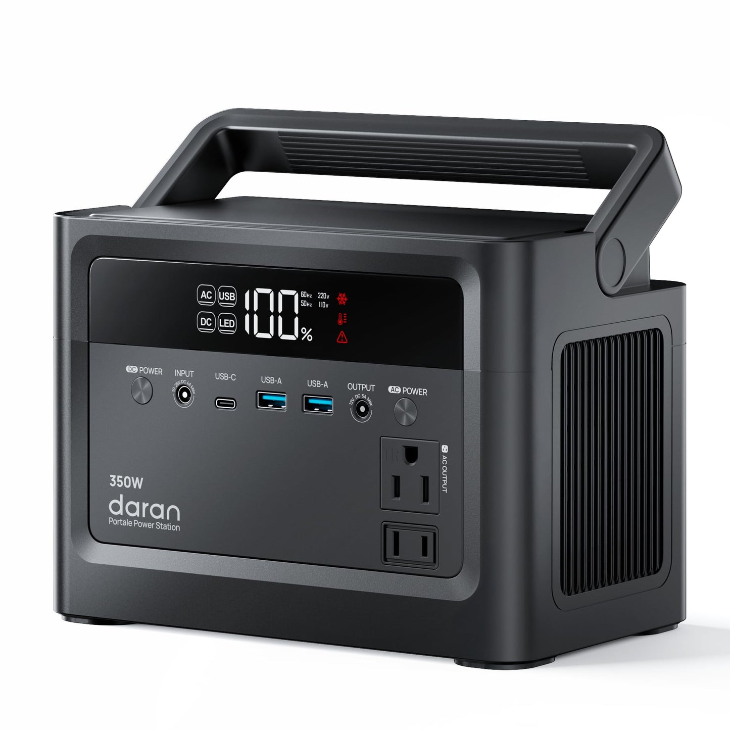 Portable Power Station 350W, 230.4Wh Power Bank LiFePO4 Battery 110V Pure Sine Wave AC Outlet with PD Fast Charging, Solar Generator for Camping, Emergency, Laptop, RV, Off-Grid Living (Surge 700W)