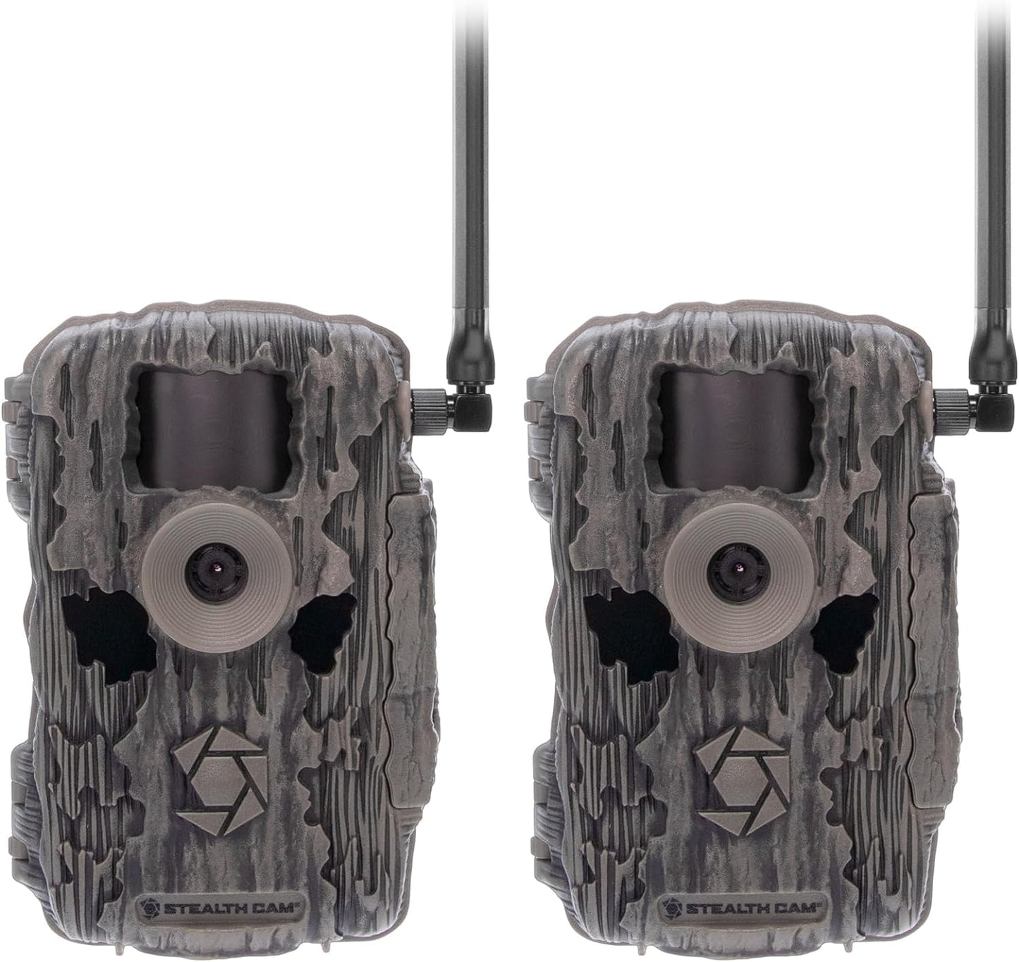 Stealth Cam Fusion MAX Cellular Trail Camera 2-Pack with 2 Lexar 32GB SD Cards | Dual SIM AT&T + Verizon | 36MP Photo, 720P HD Video, 0.35 Sec Trigger Speed