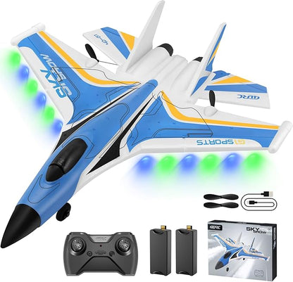 4DRC G1 RC Plane for Adults Kids RC Airplane Fighter Jet 2.4GHz 4 Channel 6-axis Gyro Stabilizer RTF Glider Aircraft Plane Toys Easy to Fly Remote Control Airplane Glider for Kids &amp Beginners