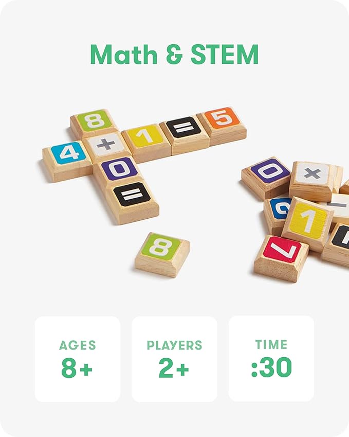 SimplyFun Sumology Math Game - One of The Most Fun Math Games for Kids Ages 8-12 - Practice Addition Subtraction Multiplication and Division - 2 or More Players or Play in Teams!