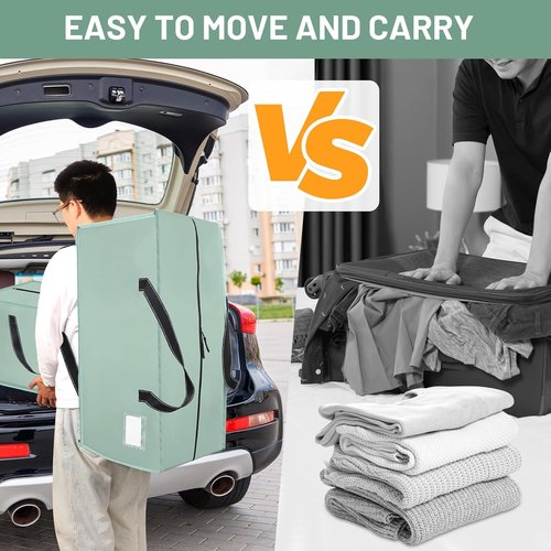 Dntorx Heavy Duty Moving Bags - Waterproof Clothes Storage with Backpack Straps | Large 4-Pack