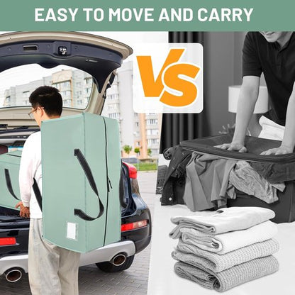 Dntorx Heavy Duty Moving Bags - Waterproof Clothes Storage with Backpack Straps | Large 4-Pack
