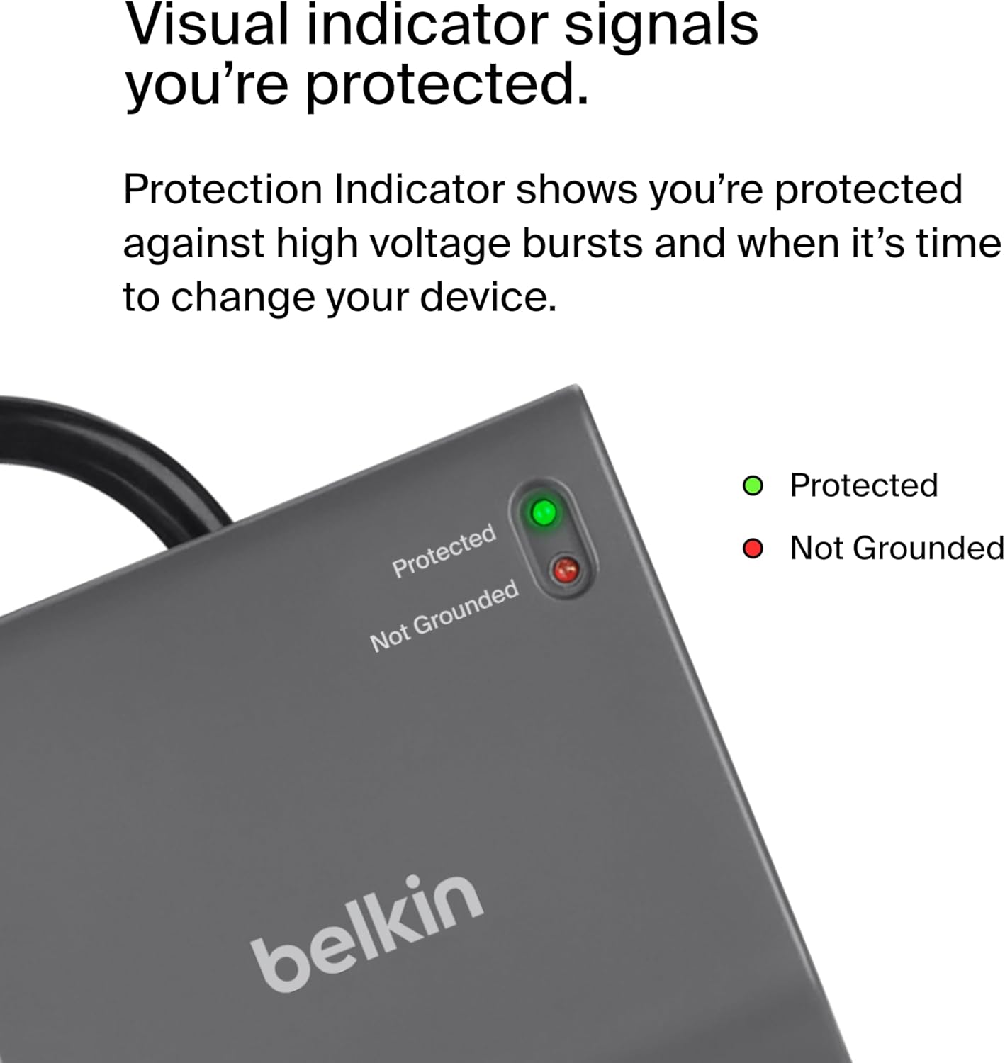 Belkin 12-Outlet Surge Protector Power Strip - Heavy-Duty 8ft Flat Plug | 3,940 Joules for Home & Office