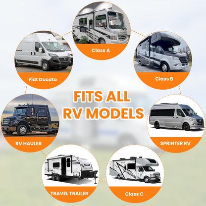 Hicover 600D Rv Roof Cover Waterproof, Camper Roof Cover Wind, Rain and Snow Proof Pop up Camper Caravan Truck Camper Cover Heavy Duty Rv Covers with Reflective Strips Fits 34ft to 36ft RVs 11.5m*3m