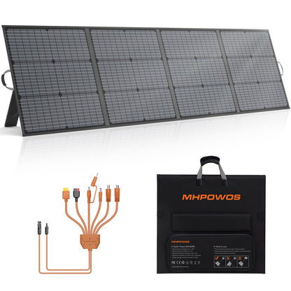 Portable Solar Panel 220W 40V Monocrystalline Foldable Solar Panels Charger Power Backup, IP67 Waterproof Durable for Power Station RV Camping Off Grid Fishing