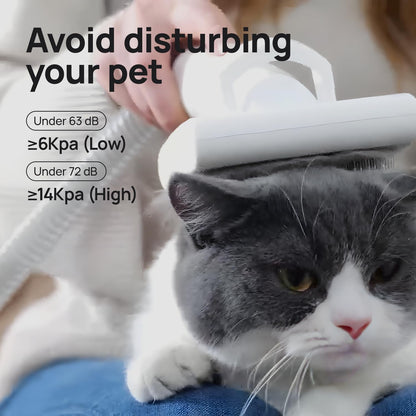 Pet Grooming Vacuum Kit - Cat & Dog Grooming Kit for Easy Pet Care at Home & Outdoor, 12000 Pa Powerful Suction， 8000mAh Vaccum Cleaner - Includes Clippers, Brush, Nail Trimmer Grinder